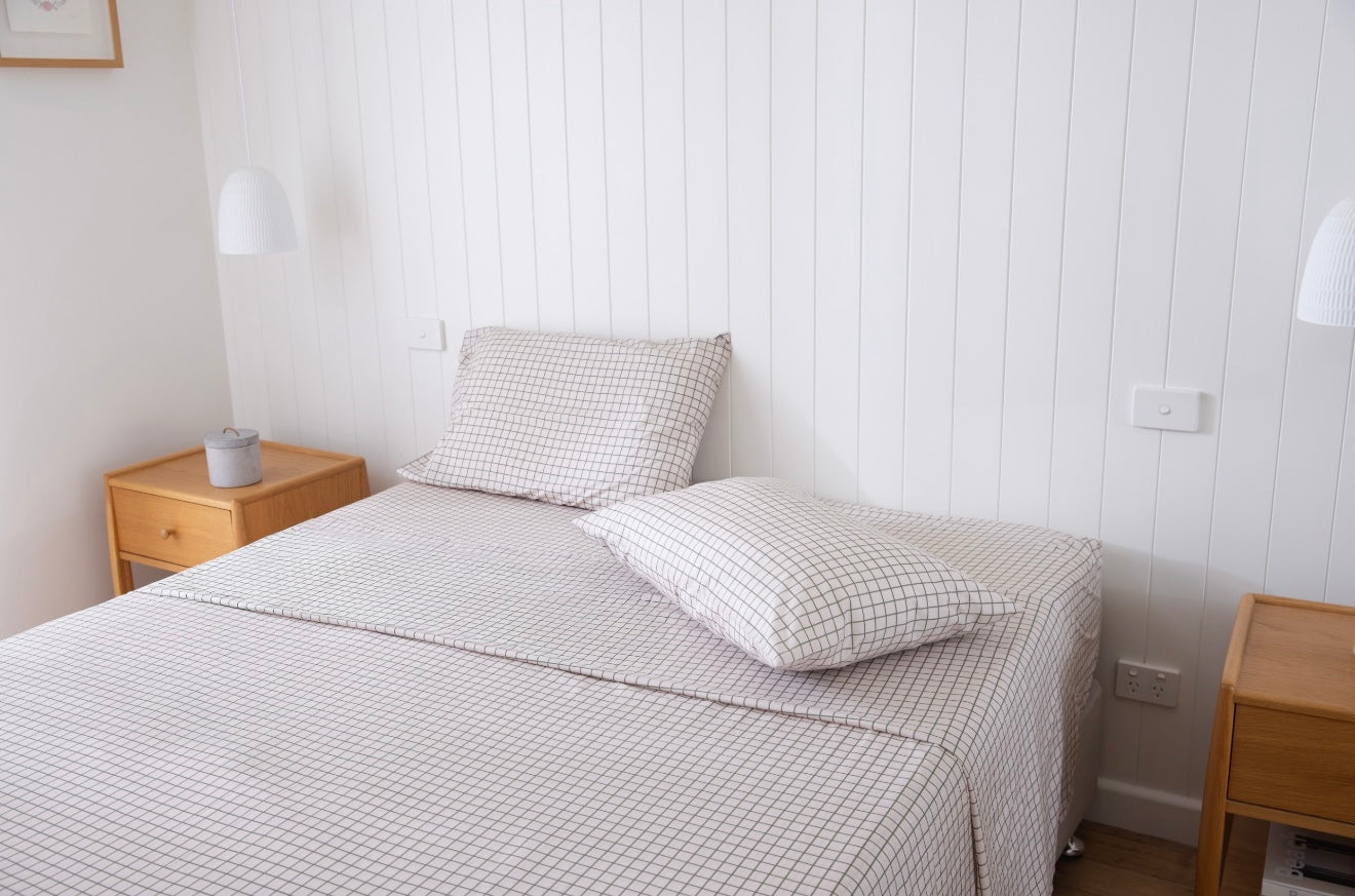 Bed Sheets - Fern Grid