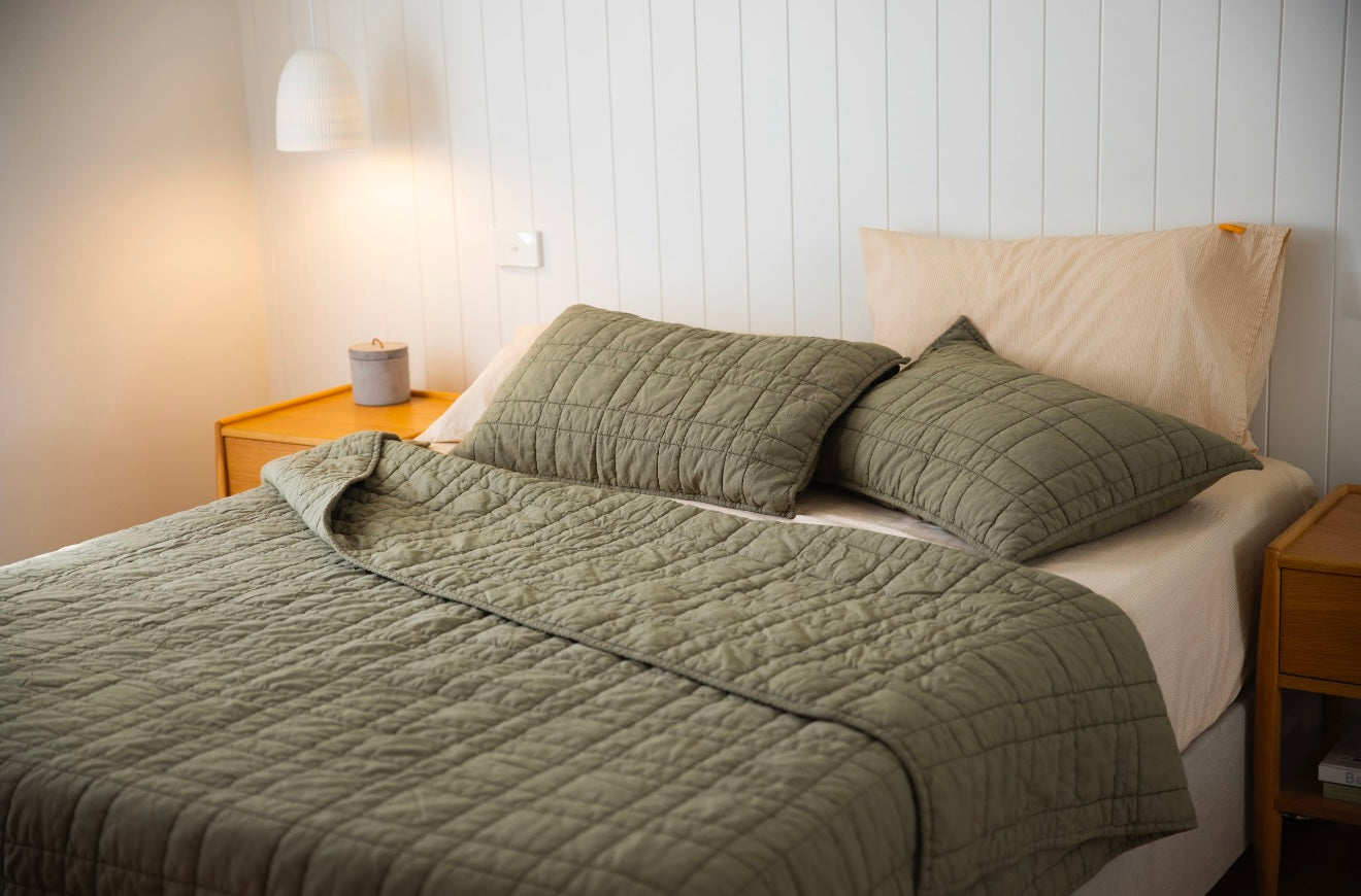 Quilted Coverlet - Moss Lane