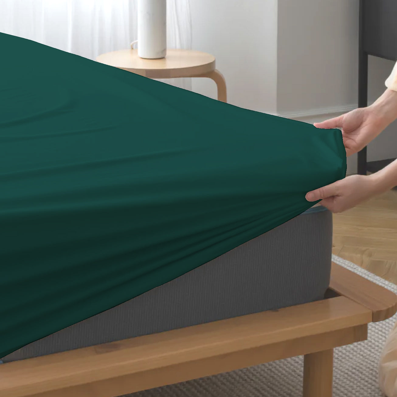 Fitted Sheets - Forest Green